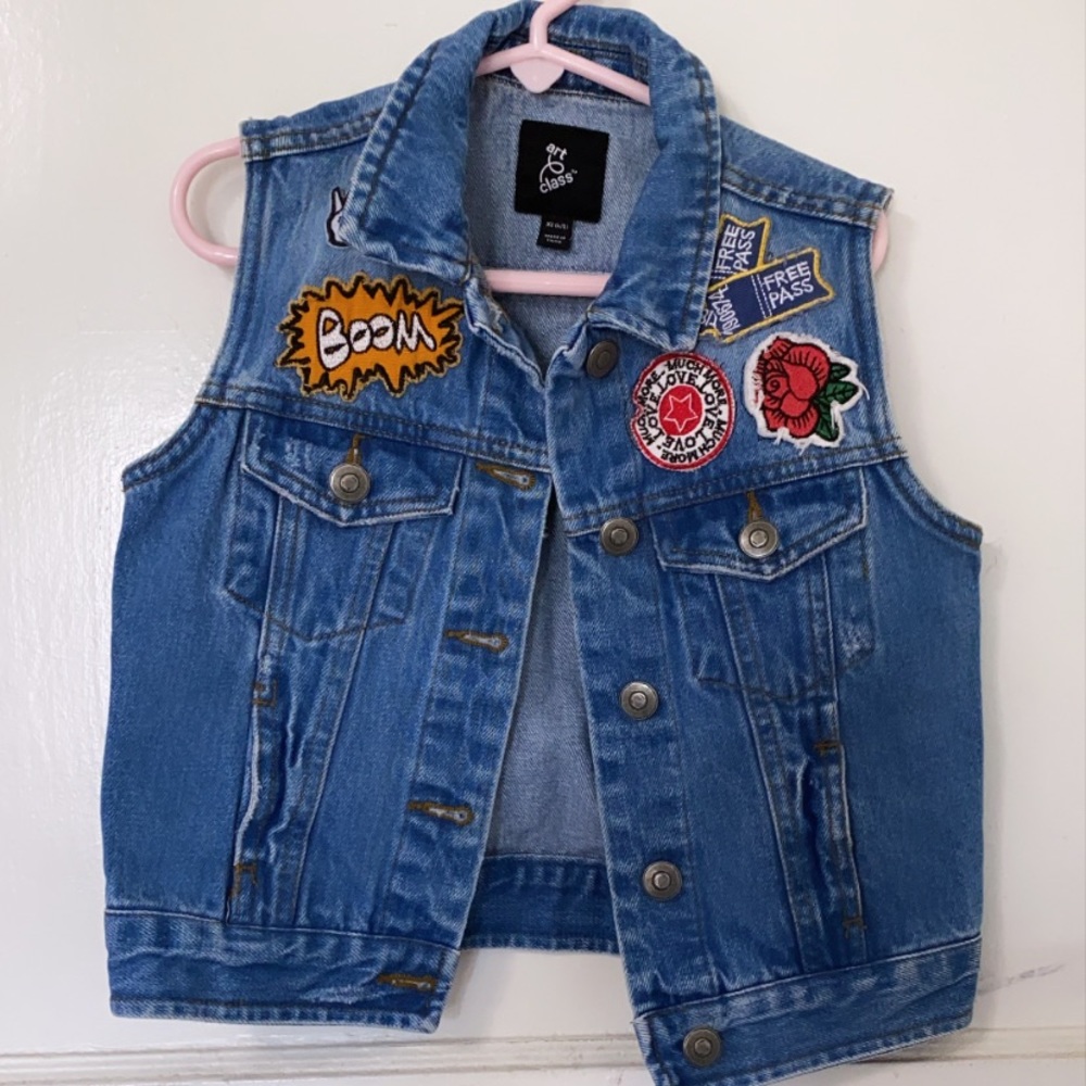 Girls denim vest